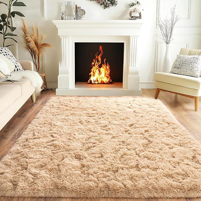 Pionblank Fluffy Area Rug for Bedroom 4x6 Feet, Indoor Plush Carpet, Shag Soft - Image 9