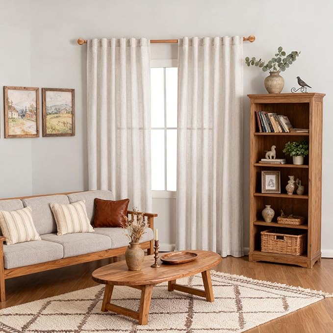 MYSKY HOME Natural Linen Curtains - Image 2