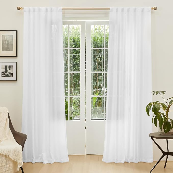 MYSKY HOME Patio White Curtains - Image 2