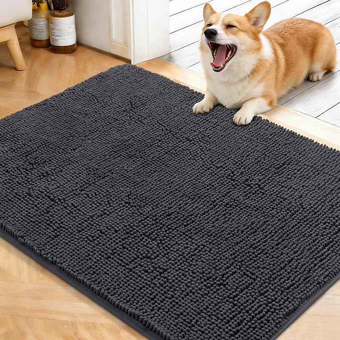 OLANLY Dog Door Mat for Muddy Paws 40x32, Absorbs Moisture and Dirt, Absorbent by OLANLY