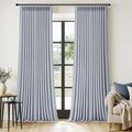 MIULEE Pinch Pleated Thick Linen Curtains 102 Inches Long 2 Panels by MIULEE