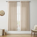Nanspring Grey Flax Linen Curtains 72 Inches Long by Nanspring