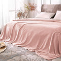 BEDELITE Fleece Blankets Queen Size Pink Morn Throw Blankets by BEDELITE