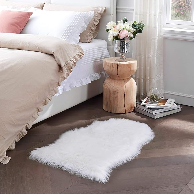 Faux Fur Rug Sofa Chairs Cover, 2X3 Shaggy Furry Rugs - Image 2