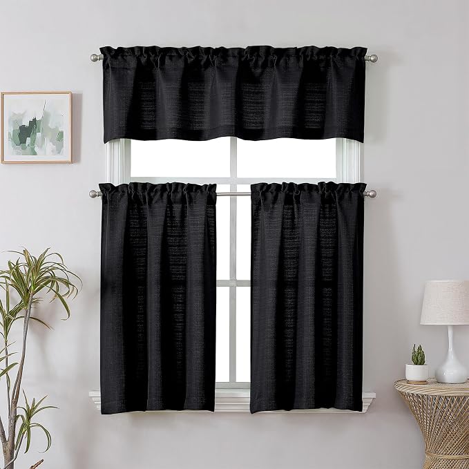 Chyhomenyc Black Short Curtain Valance - Image 2