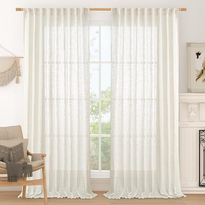 LAMIT Extra Wide Linen Curtains by LAMIT