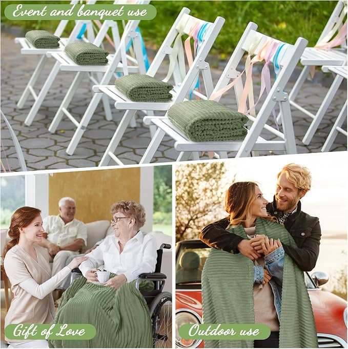 Buryeah 6 Pcs Flannel Throw Blanket Bulk 50 x 60 in Sleepover Blanket Outdoor - Image 4