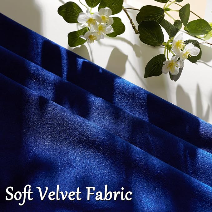 GIGIZAZA Royal Blue Velvet Throw Pillow Covers Big 26x26 Pack of 2 | Decorative - Image 5