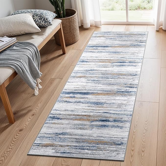 2x5 Washable Runner Rug for Family: Easy-to-Clean Runners for Hallway Entryway by WIEVEDENS