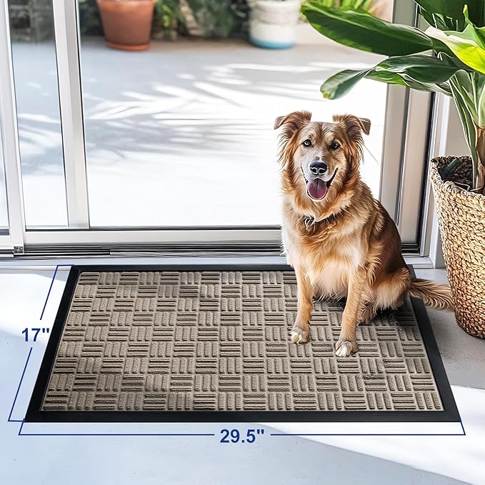Mibao Front Door Mat, Heavy Duty Durable Welcome Mat - Image 2