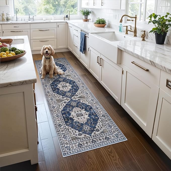 2x6 Washable Hallway Runner Rug: Indoor Farmhouse Kitchen Rugs Oriental Thin by HYHAOYUNLAI