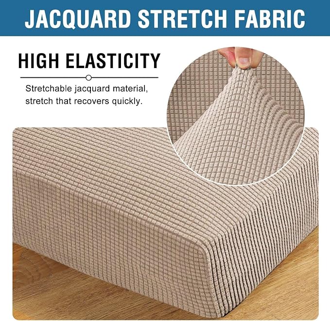 H.VERSAILTEX Super Stretch Individual Seat Sofa Covers Couch Slipcover Sets - Image 4