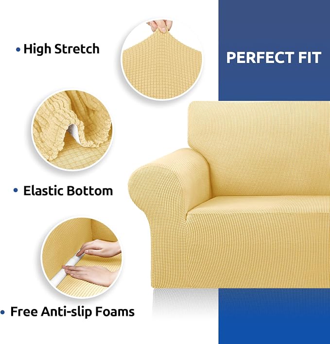 KEKUOU Stretch Oversized Sofa Slipcover 1 Piece Couch Sofa Cover Furniture - Image 5