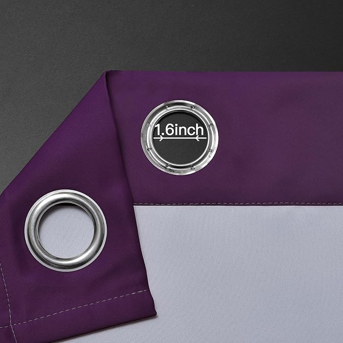 Yakamok Blackout Ombre Purple and Black Curtains - Image 5