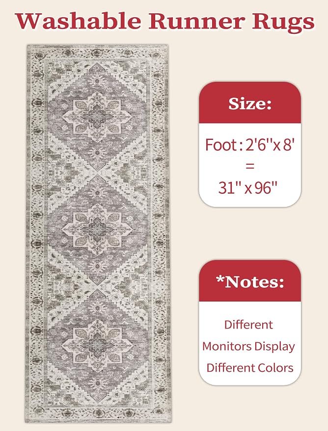 SERISSA Boho Washable Runner Rug - Image 2
