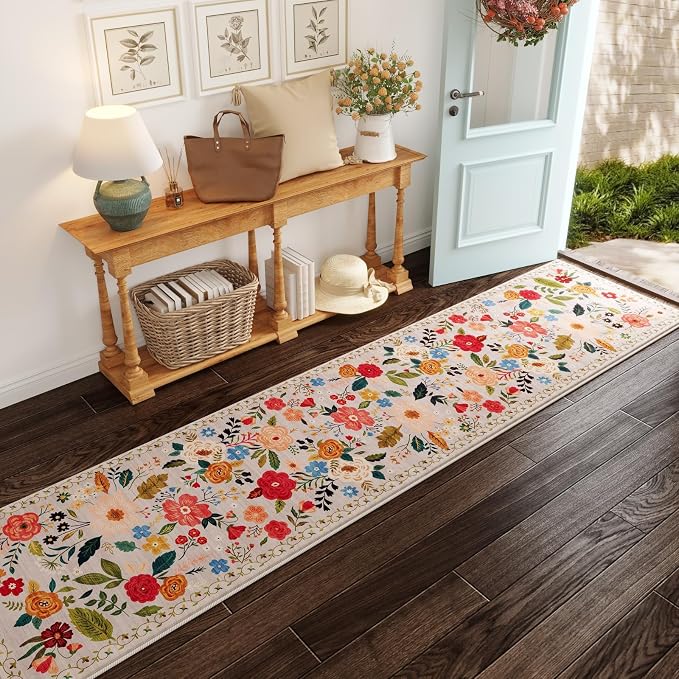 Rugcomf Runners for Hallways Kitchen Runner Rug Non Slip 2'x 10' Long Washable - Image 3