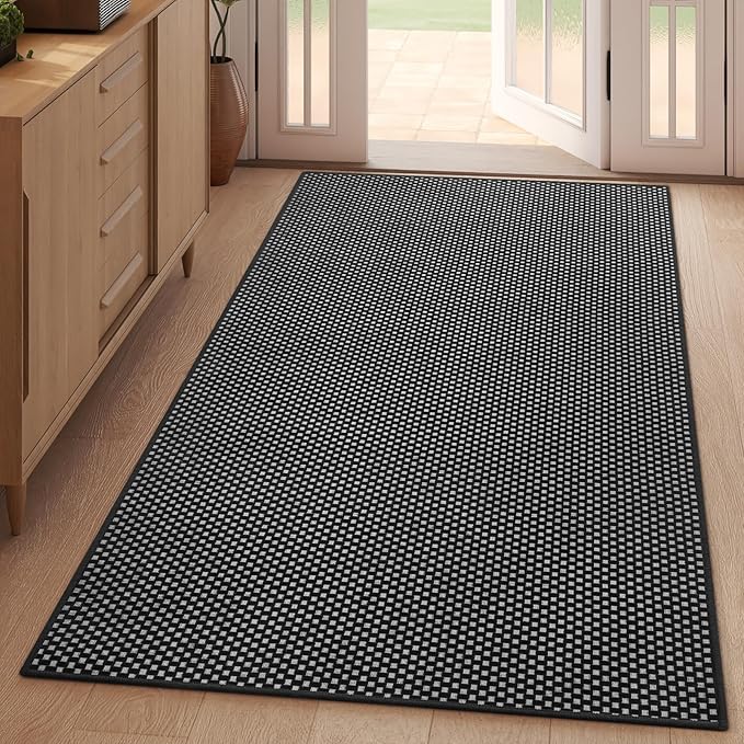 YDKGL 3x5 ft Area Rug Entryway Runner Rug Non Slip Washable, Boho Woven Kitchen by YDKGL