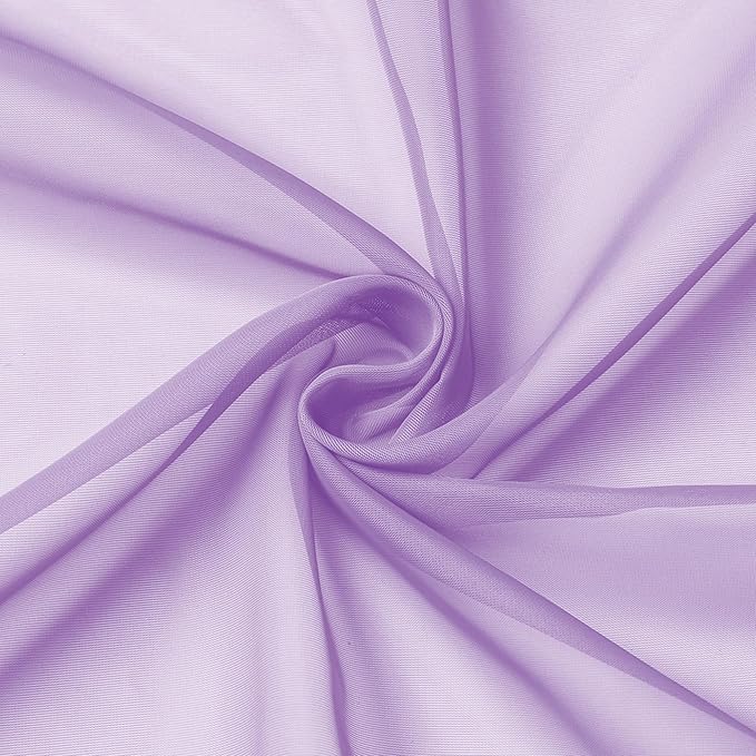 Aiyufeng Light Purple Sheer Curtain Panels Pair Sold 84 Inch Length, Light - Image 5