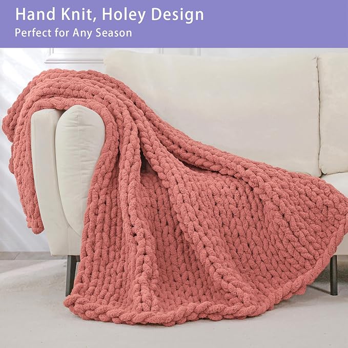 Bigacogo Chunky Knit Throw Blanket - Image 4