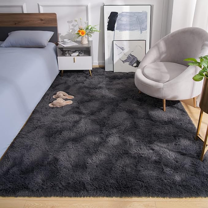 Amearea Premium Soft Fluffy Rug Modern Shag Carpet, 5.3x7.5 Feet, Fuzzy Plush - Image 2