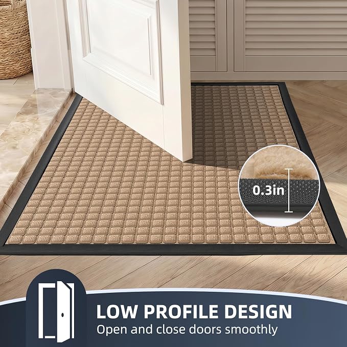 Front Door Mat Outside Entrance, Heavy Duty Waterproof Doormat | 35.5"x24" - Image 7
