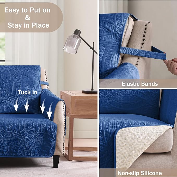 Quilted Grand Sofa Covers Washable, Couch Cover - Image 5
