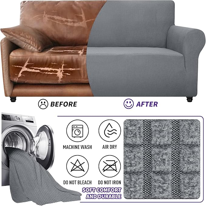 ZNSAYOTX Stretch Oversized Couch Cover Universal Sofa Covers - Image 7