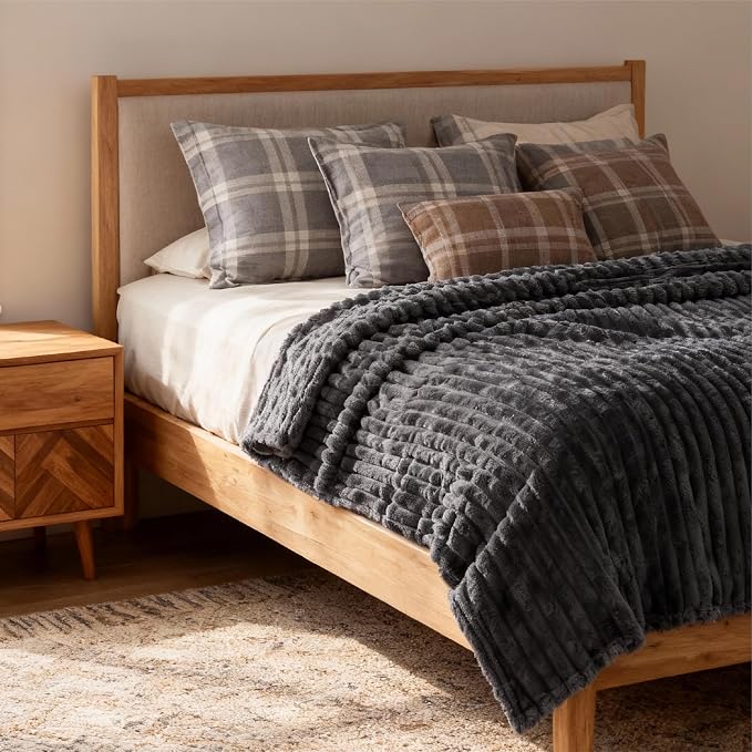 Bedsure Soft Cal Size Blanket for Bed Grey 102"x96" | Birthday Gifts for Women - Image 7
