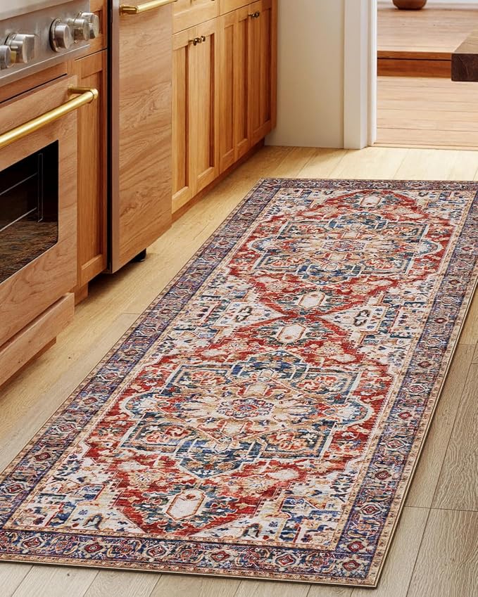 AMADA HOMEFURNISHING 2x6 Washable Runner Rug, Low-Profile Kitchen Rugs - Image 4