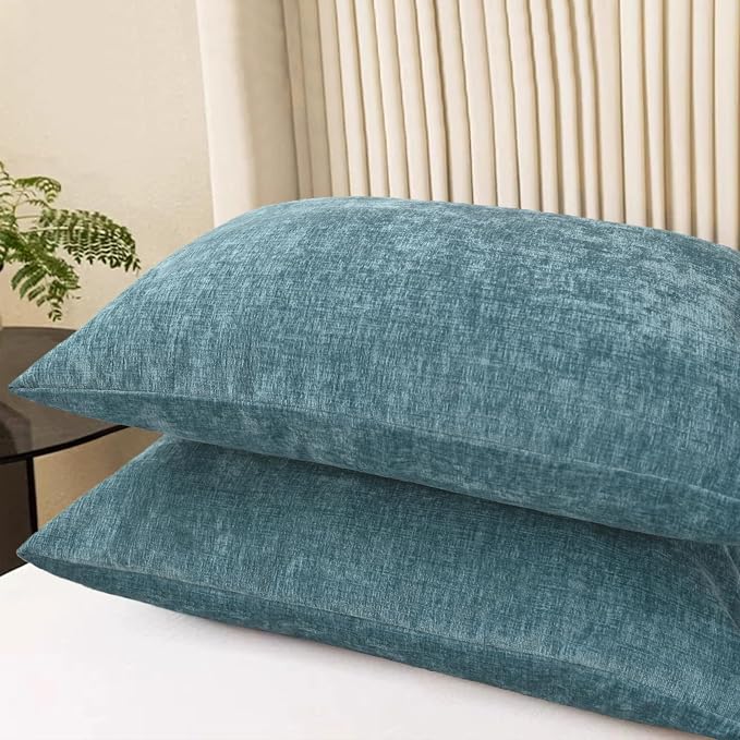 CaliTime Throw Pillow Covers Decorative 20 X 26 Inches Pack of 2 Cozy Chenille - Image 3