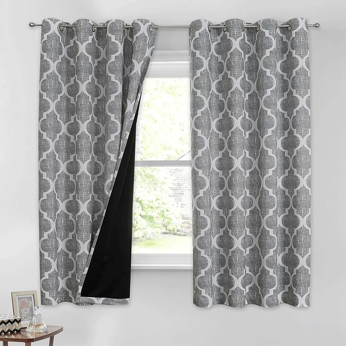 Beauoop 100% Blackout Curtains 54 Inches Long 2 Panels by Beauoop