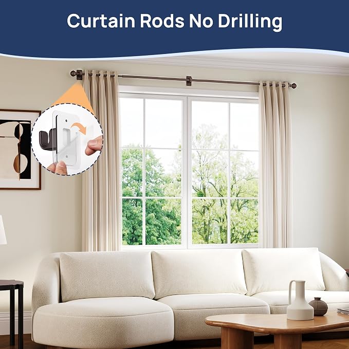 ENJOYBASICS No Drill Curtain Rods - Image 3
