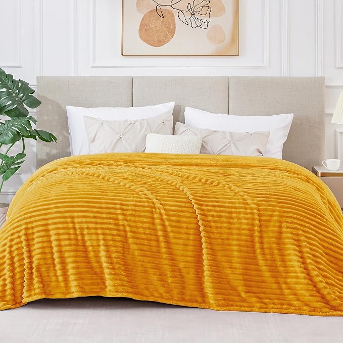 BEDELITE Fleece Blanket King Size – 3D Ribbed Jacquard Soft and Warm Decorative - Image 2