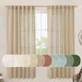 LAMIT Linen Blended Curtains for Bedroom, Faux Linen Textured Light Filtering by LAMIT