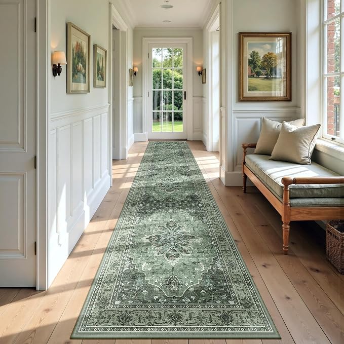Area Rugs 3'x12' Runner Rug Non Slip Washable by RELEANY