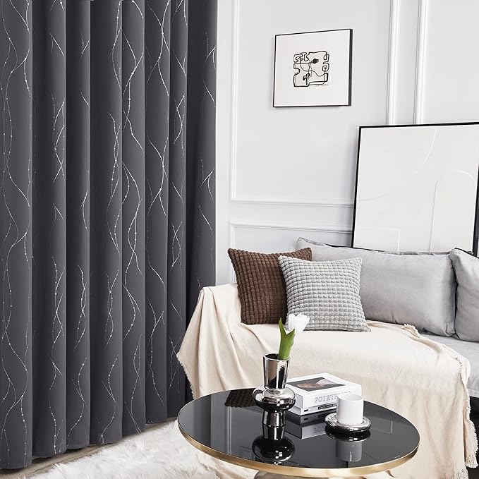 Deconovo Gray Curtains for Living Room, Protect Pravicy Thermal Insulated - Image 5