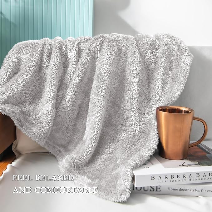 Exclusivo Mezcla Plush Fuzzy Fleece Throw Blanket Extra Large, Super Soft - Image 4