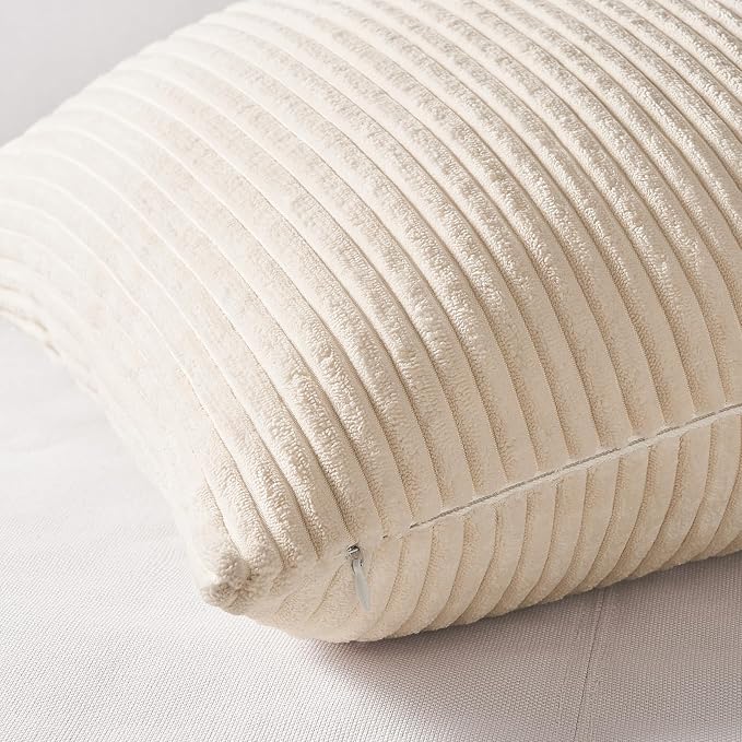 Topfinel 4 Packs Neutral Decorative Throw Pillows Covers 12x12 Inch - Image 4