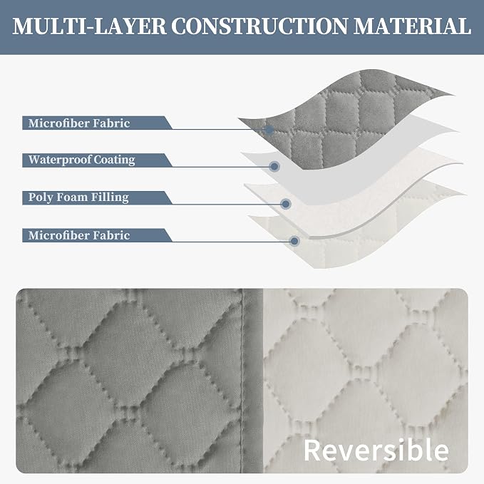 ISSUNTEX Double Protection 100% Waterproof Sofa Covers - Image 4