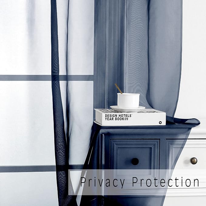 OVZME Sheer Curtains 45 inches Long - Image 2