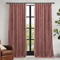 RYB HOME Pink Velvet Curtains 102 inches by RYBHOME