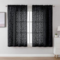 Lecloud Leia Black Sheer Curtains by Lecloud