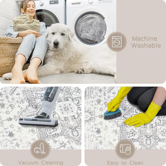 Area Rug 8x10 Washable Area Rugs - Image 5