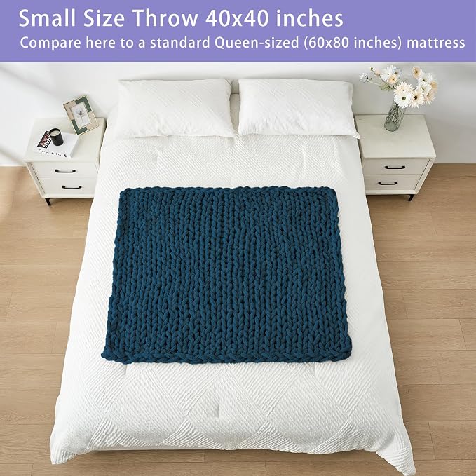 Bigacogo Chunky Knit Throw Blanket - Image 5