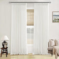 Beige White Pinch Pleated Linen Curtains 132 Inches Long 2 Panels | 400GSM by Twodrapes