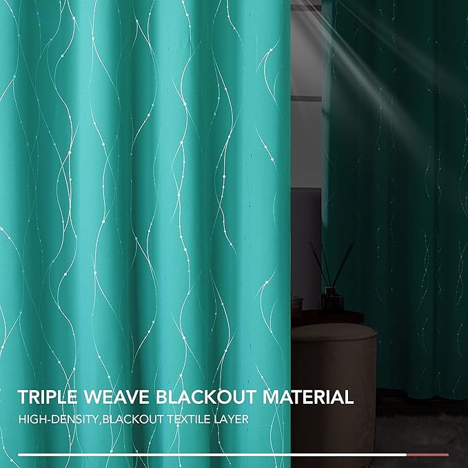 Deconovo Blackout Curtains for Sliding Door, Thermal Insulated Soundproof Drapes - Image 5