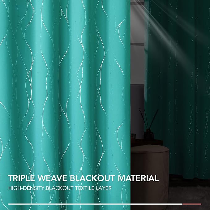 Deconovo Blackout Curtains for Bedroom, Thermal Insulated Soundproof Drapes - Image 5