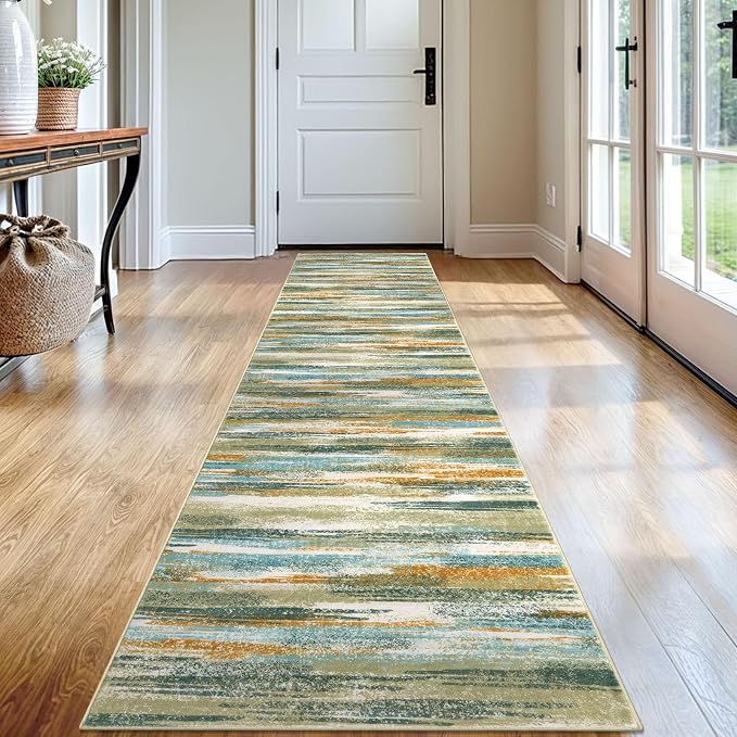 Lansny Modern Abstract Runner Rug 2x12 by lansny