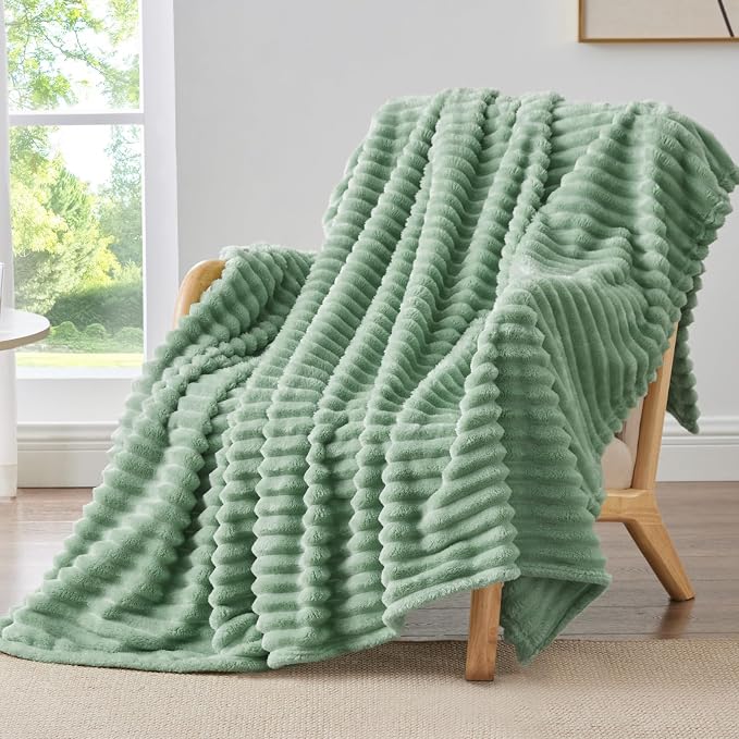 BEDELITE Fleece Green Throw Blanket by BEDELITE
