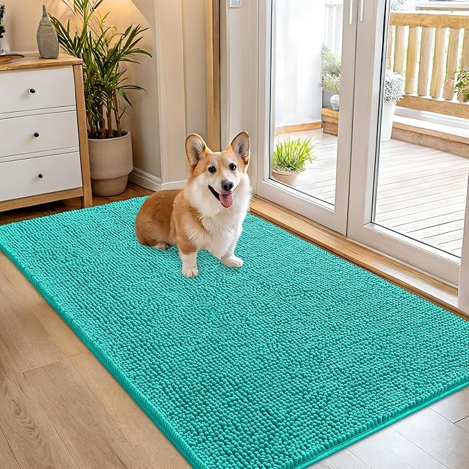 OLANLY Dog Door Mat for Muddy Paws 54x32, Absorbs Moisture and Dirt, Absorbent by OLANLY